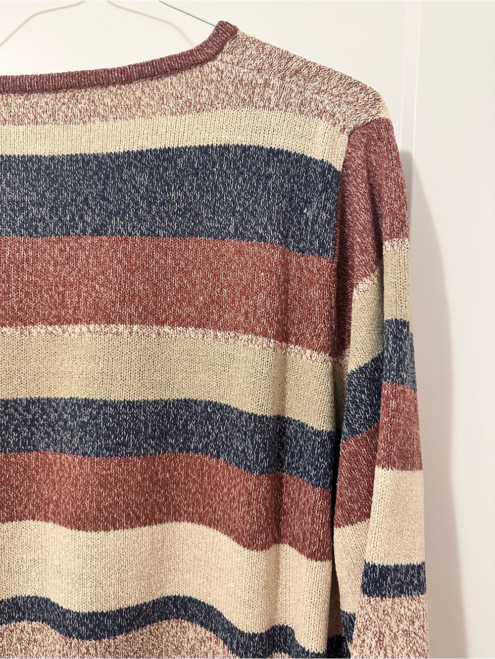 Vintage Alia Sport 3/4 Sleeve Striped Sweater Size Large Women’s - Picture 8 of 11
